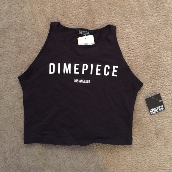 Dimepiece Tops - Dimepiece LA Black Crop Top